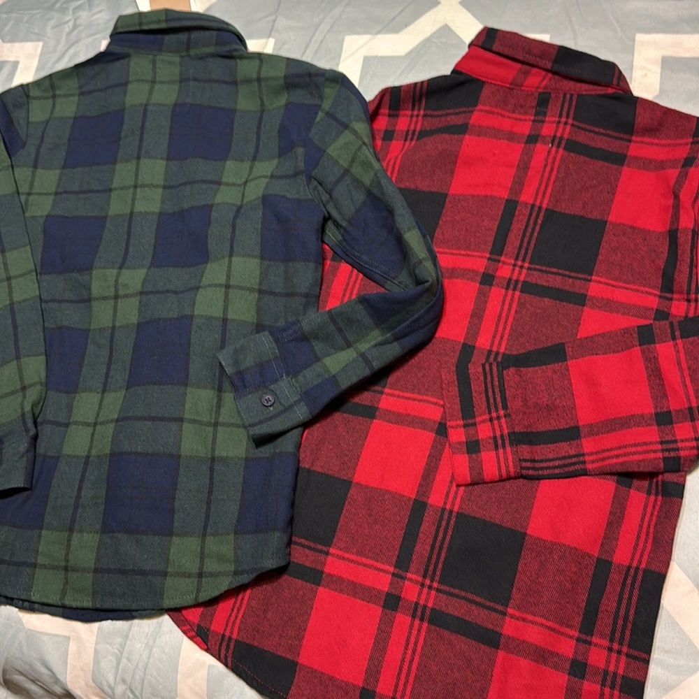 Levi’s boys plaid flannel shirts size 10/12 - Picture 8 of 9